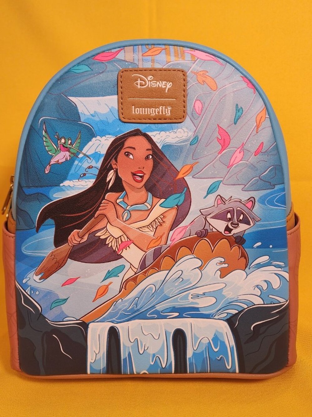 Loungefly Disney Princess Pocahontas Meeko Flit Riverbend Mini Backpack NEW